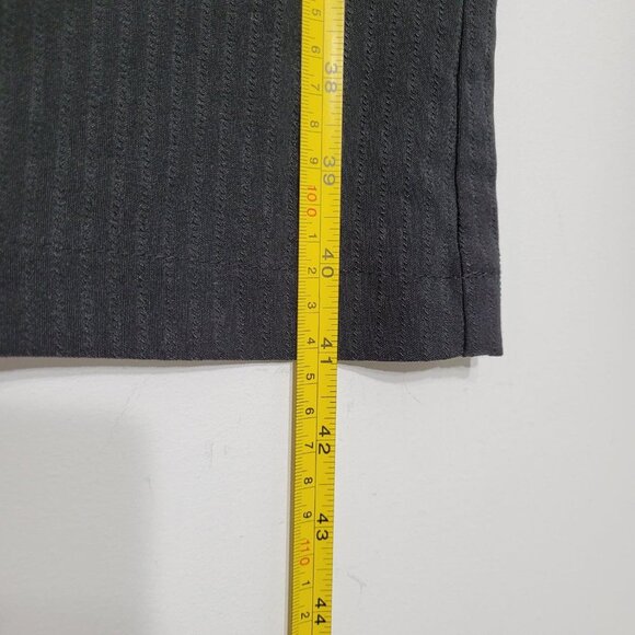 Vintage Liquid Women's 90s Black Flat Front Y2K Striped Flare Leg Pants Size 7 - Picture 7 of 8